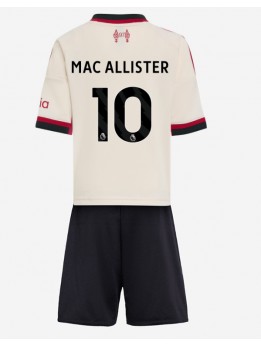 Liverpool Alexis Mac Allister #10 Replika Borta Kläder Barn 2025-26 Kortärmad (+ byxor)